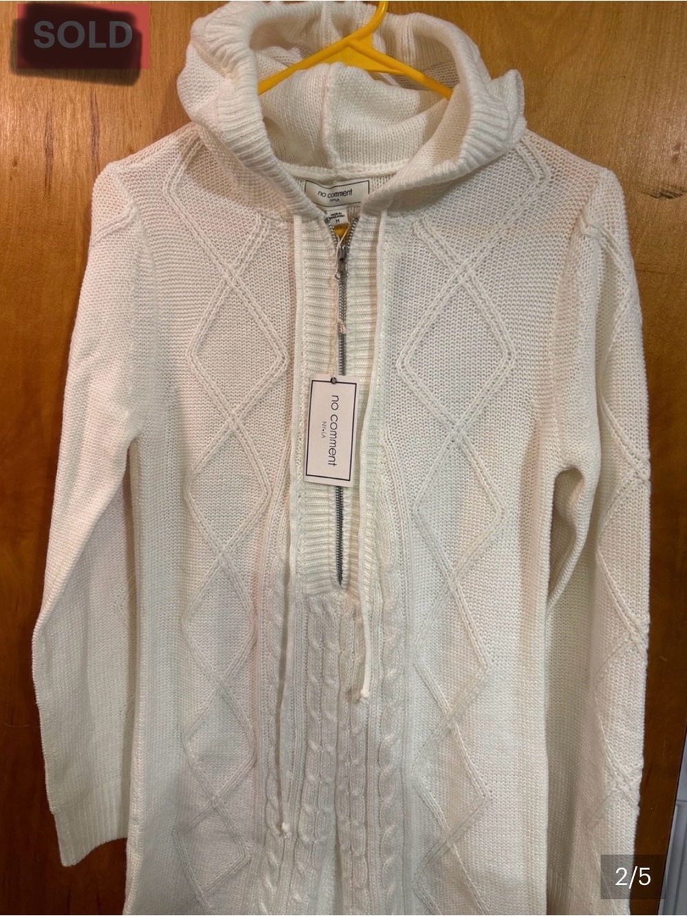 NWT No Comment Sweater Romper sz M